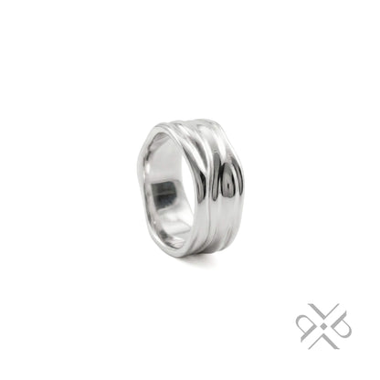 Παλμός - Minimal χειροποίητο ασημένιο δαχτυλίδι 925 Platon Vasatis